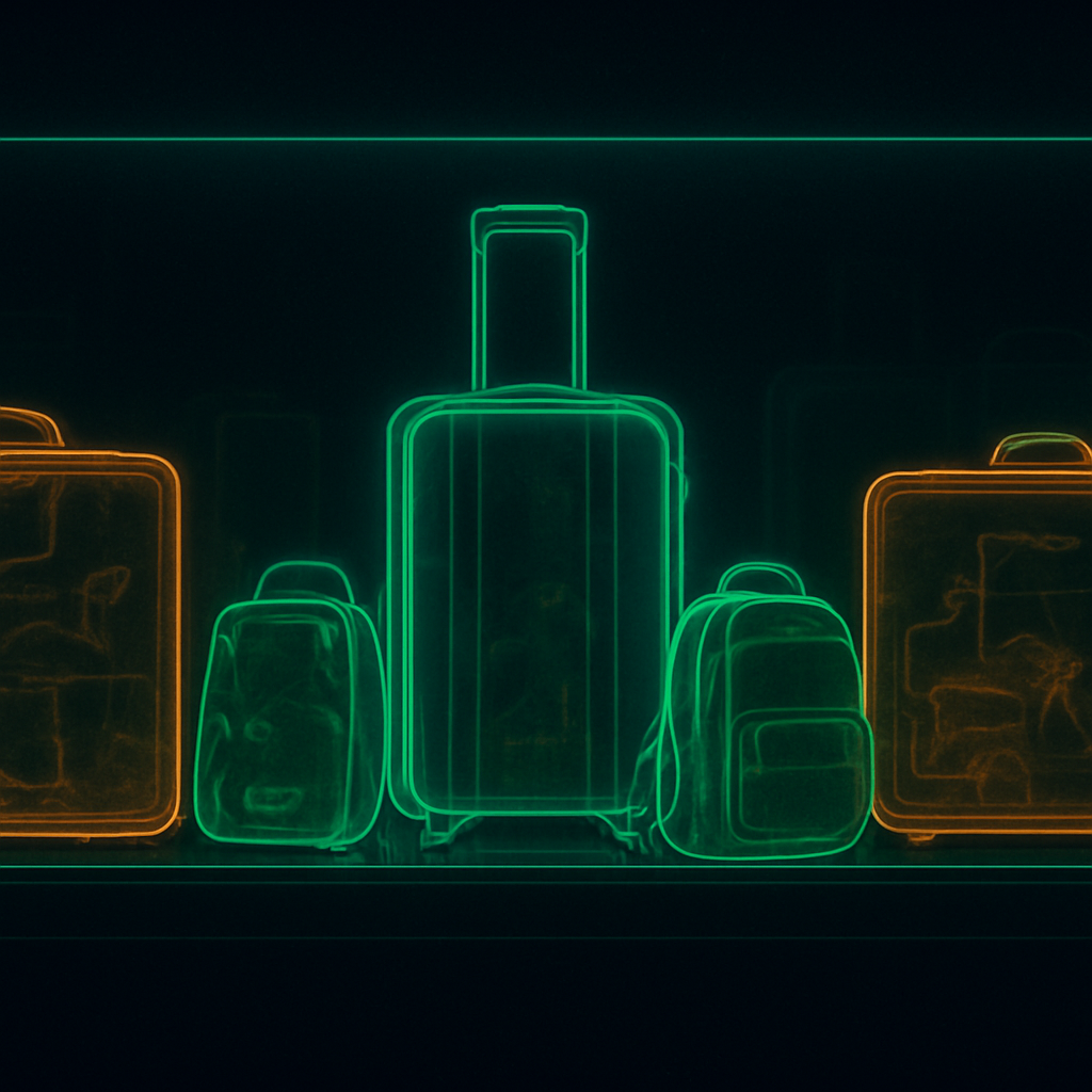 Airport X-ray scanner display